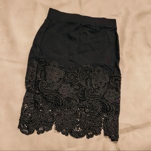 Lace pencil skirt